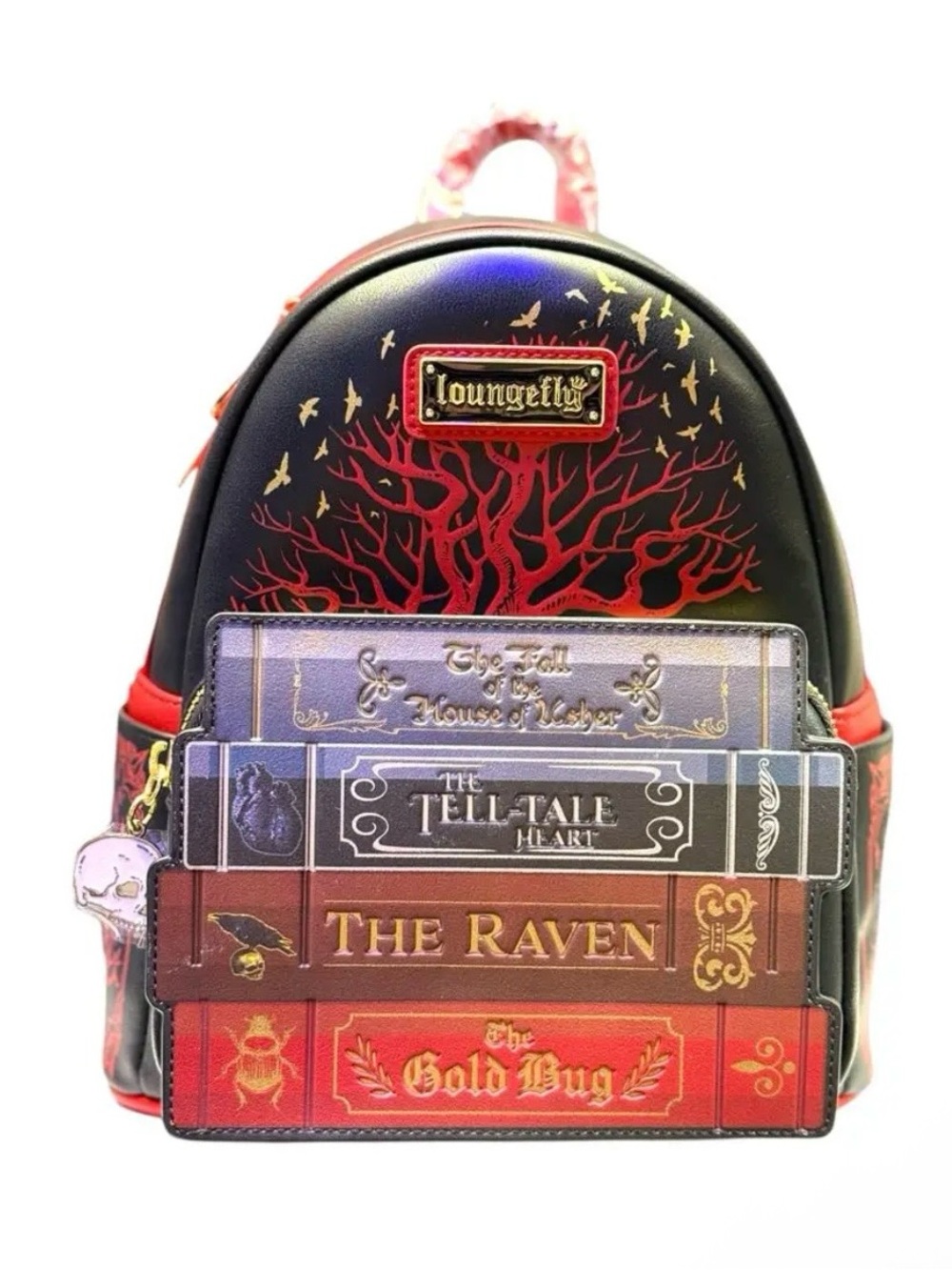 Loungefly BAM Exclusive Edgar Allen Poe Book Stack Mini Backpack